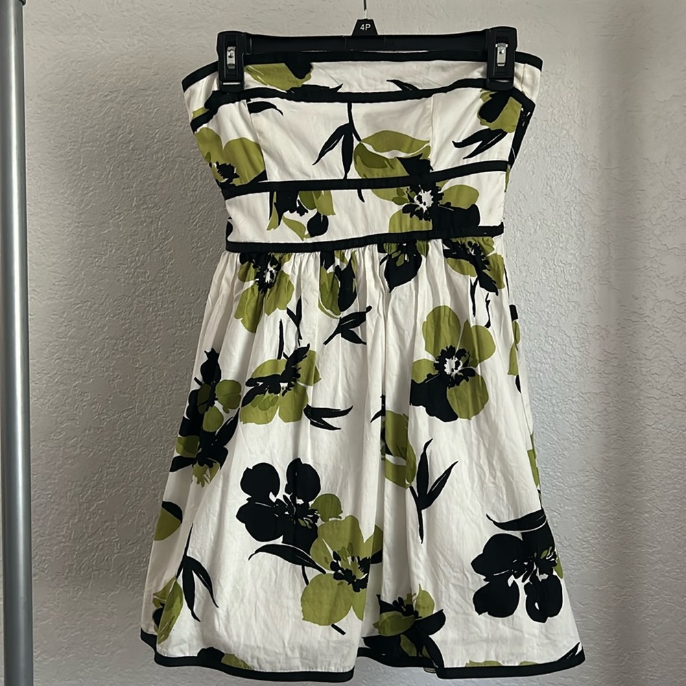 Strapless floral dress